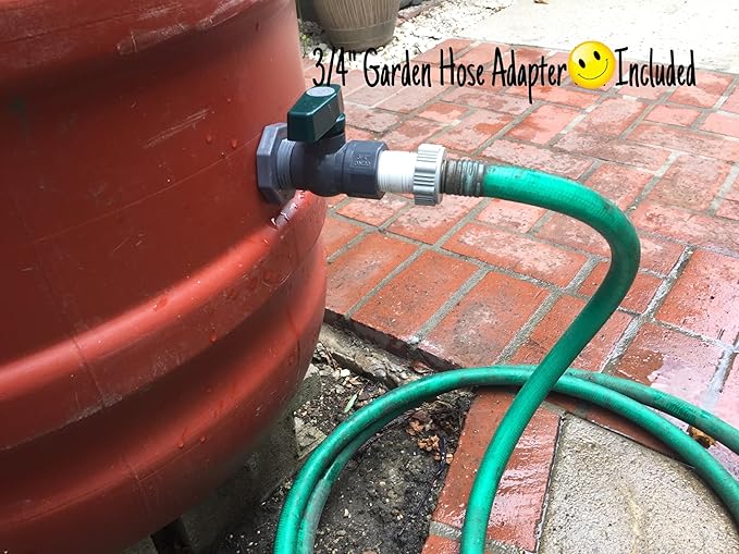 1" Full Port PVC Ball Valve Spigott Kit with Bulkhead Fitting + Hose Adapter …