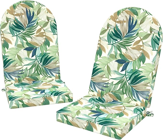 Outdoor Foam Adirondack Cushion, Water Repellent Foam Cushion for Adirondack Chairs Patio Furniture, 44 x 19 Inch, Lush Leaf Green