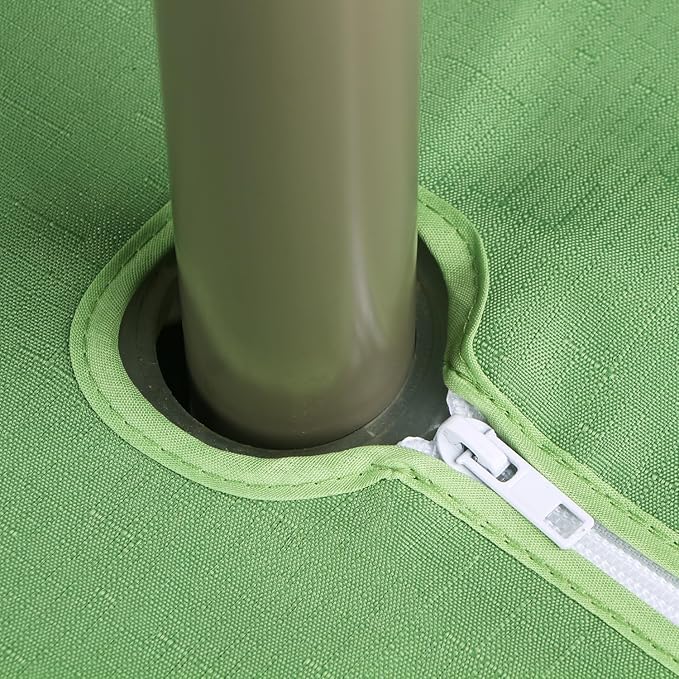 Outdoor Tablecloth Wrinkle-Free Stain Resistant Waterproof Polyester Fabric Table Cover with Zipper Umbrella Hole for Picnic/Party/Dinner/Patio Garden(60inch Round,Zippered,Olive Green)