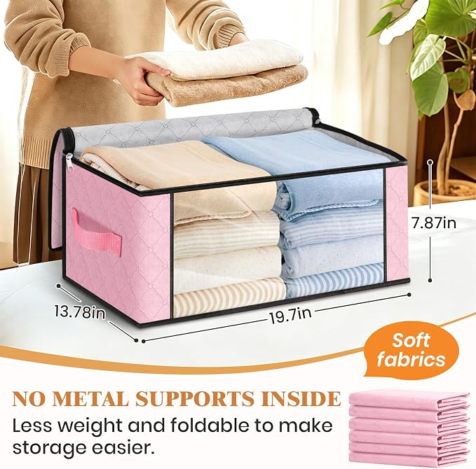 Fab totes 35L Closet Organizers, Foldable Under Bed Storage Containers