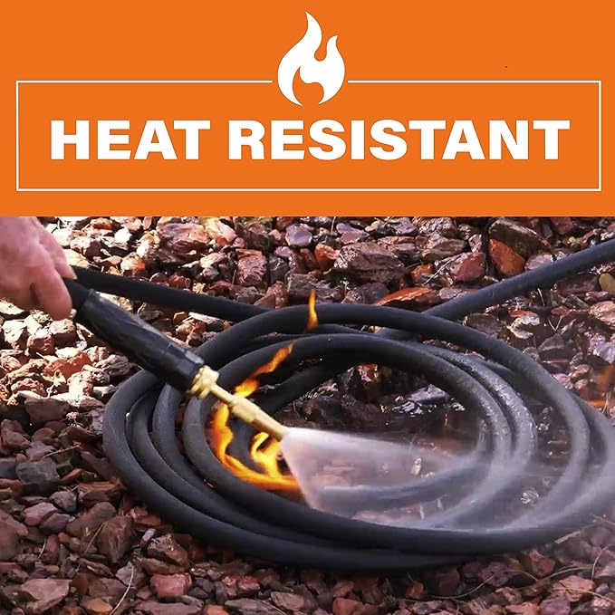 Bionic Flex PRO 25’ Garden Hose, Heavy Duty & Lightweight Weatherproof Garden Water Hose with Brass Fittings & Adjustable Brass Spraying & Shooting Nozzle, 500 PSI Tear Resistant, Kink Free Hose