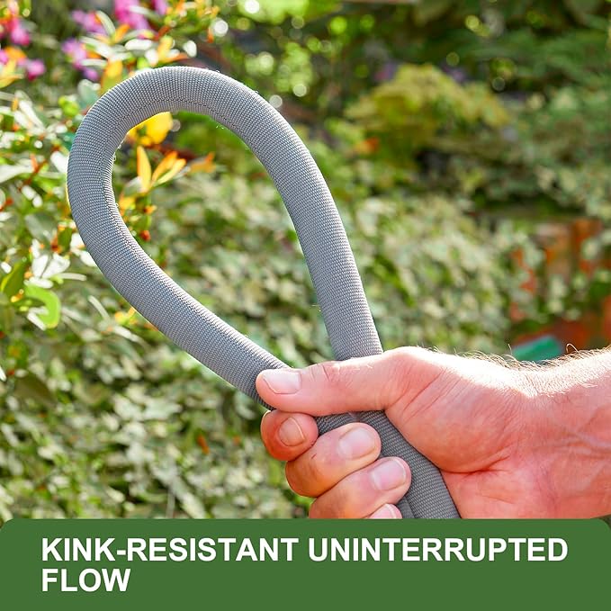 Garden Hose 50 FT, Non-Expanding Water Hose, Ultra-Light & Flexible, Burst-Resistant, Kink-Free, High-Pressure Garden Hose All-Weather Use for Lawns, Gardens, and Outdoor Cleaning