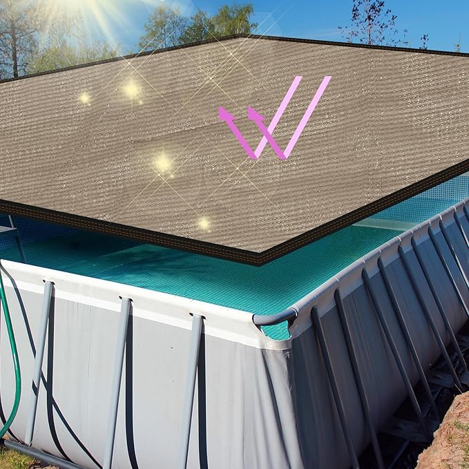 Fanfanwin 95% Pergola Shade Cover with Grommets, 10' x 14' Outdoor Sun Shade Cloth Universal Pergola Replacement Canopy Privacy Screen for Patio Garden Gazebo Deck Porch Backyard(Mocha)
