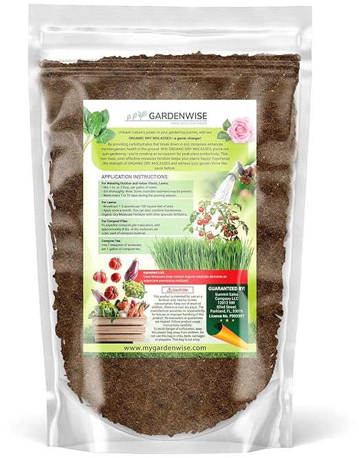 GARDENWISE Organic Molasses for Plants - Horticultural Molasses - Ideal for Traditional & Hydroponic Gardening, for Indoor & Outdoor Plants (3 QUARTS)