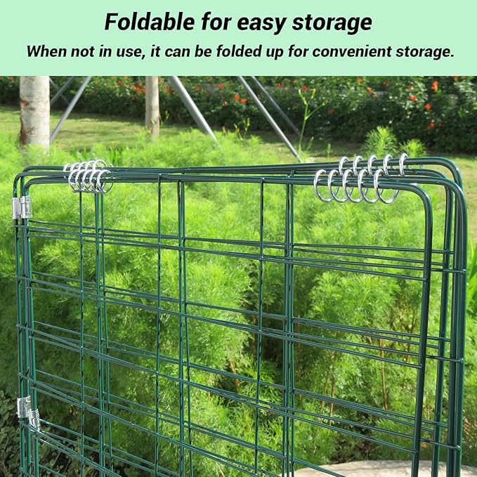 Metal Trellis for Climbing Plants Outdoor Garden Trellis,Cucumber Trellis,Tomato Plant Support/Squash/Zucchini/Sweet Peatrellis,Green Bean/Grape/Vine/Flower Plant Trellis (2 Pack)