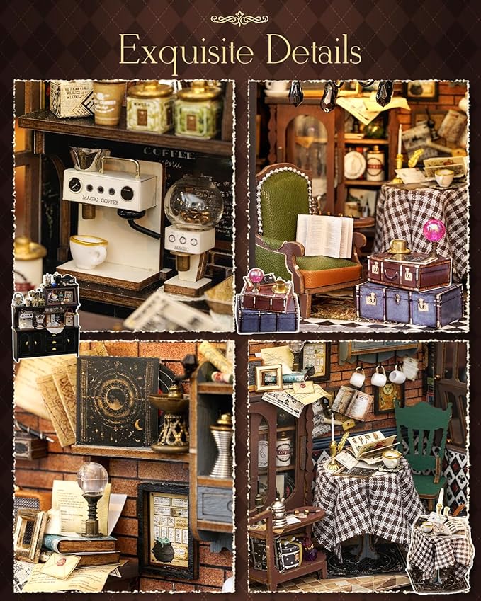 CUTEBEE Dollhouse Miniature with Furniture, Wooden DIY Dollhouse Kit Plus Dust Proof, Creative Room Idea
