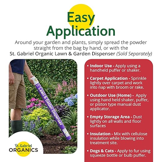 St. Gabriel Organics Insect Dust Diatomaceous Earth, 20oz – Safe and Natural Insect Control
