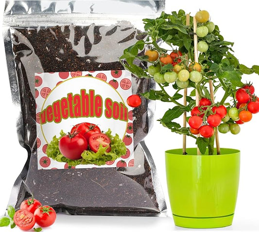 Doter Organic Vegetable Soil Mix 4qt, Indoor Plants Potting Mix for All Potted Vegetable Like Tomatoes Lettuce Bell Peppers, Grow Healthy houseplants Indoors