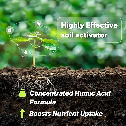 Soil Activator - Viresta Soil Revitalizer, Plant Food Enhancer, Concentrated Humic Acid Formula - Promotes Root Growth & Nutrient Uptake for Lawns, Garden, Indoor & Outdoor Plants (2Pcs)