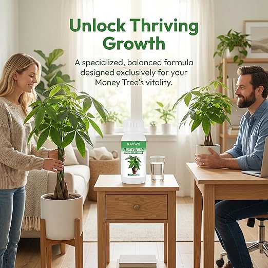 10 oz Organic Money Tree Fertilizer Liquid - Microbial Probiotic Plant Food for Pachira Aquatica & Houseplants - Promotes Root Growth & Green Leaves