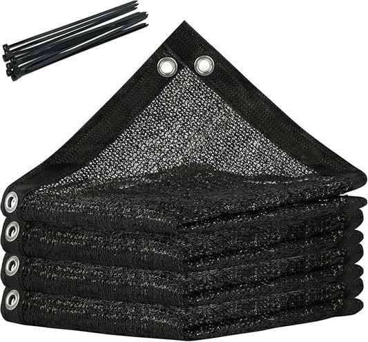 ColourTree 70% Black Shade Cloth Custom Size 15FT x 17FT Mesh Tarp, UV Resistant Netting with Upgrade Grommets for Plant Cover, Greenhouse, Chicken Coop, Barn, Kennel, Garden. (We Make Custom Size)