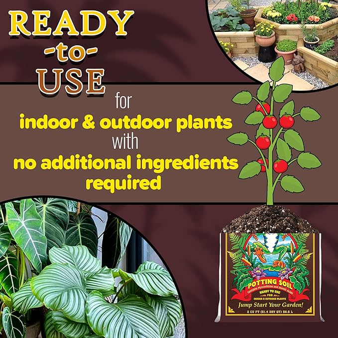 FoxFarm Happy Frog Potting Soil, 2cu ft - for Indoor/Outdoor Container Plants - Contains Mycorrhizae and Humic Acids