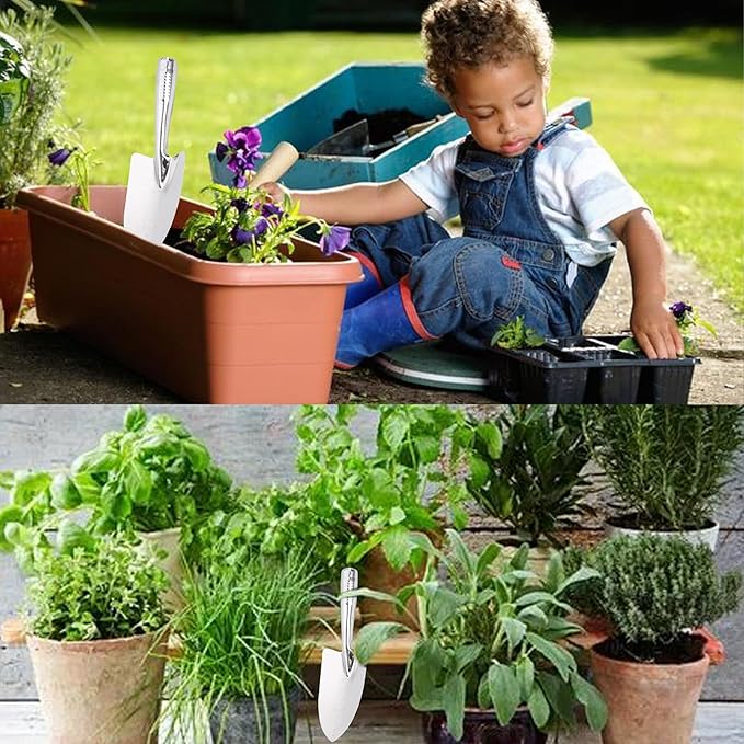 Super Strong Garden Trowel Hand Shovel Stainless Steel Rust Resistant Ergonomic Grip Perfect Tool for Gardening, Weeding, Transplanting and Digging in Garden Beds