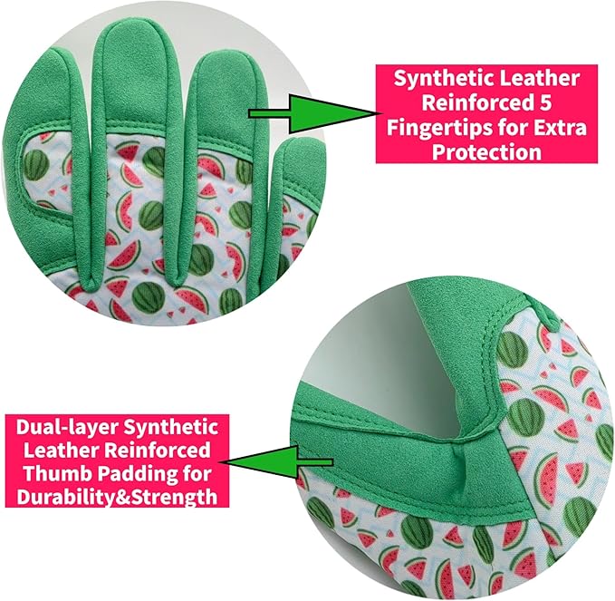 Kids Gardening and Garden Gloves for Toddler,Children's Yard Work Glove,Gift,Cute Pattern,Age3-8