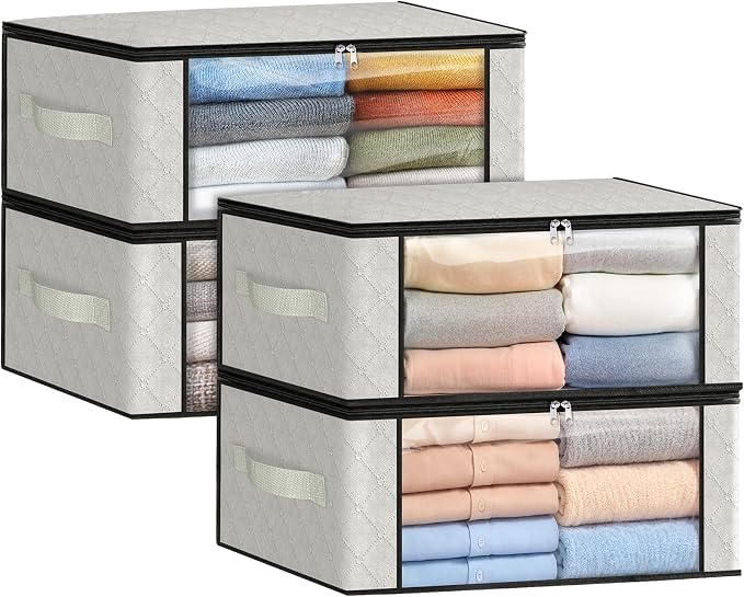 Fab totes 35L Closet Organizers, Foldable Under Bed Storage Containers