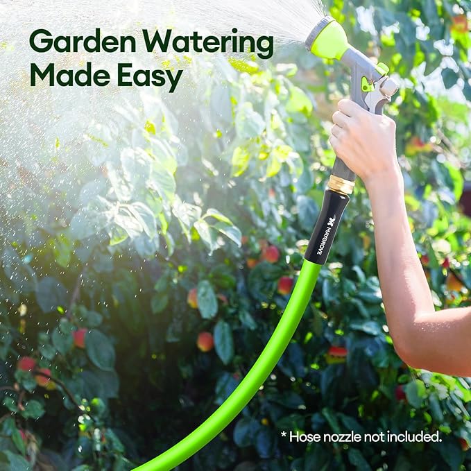Maygrove 100 ft Garden Hose, 5/8 in ID, Heavy-Duty, Leakproof, Kink-Resistant Water Hose with Swivel Brass Fittings, 600 PSI Burst Rating, Ideal for Car Wash & Lawn Watering
