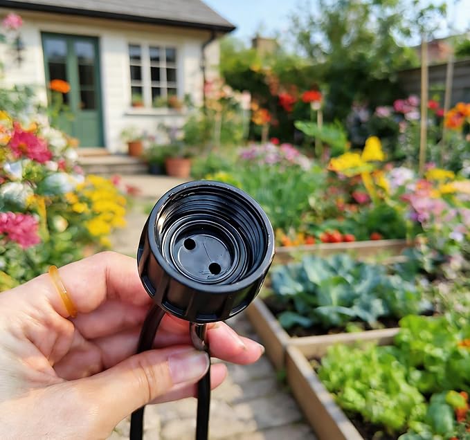 Drip Irrigation Hose Connectors,1/4 Inch Drip Irrigation Tubing x 3/4 FHT Swivel Lock Barbed Dual Hose Adapter, Convert 3/4" Garden Hose to 1/4" Drip Irrigation Parts-5 Pack