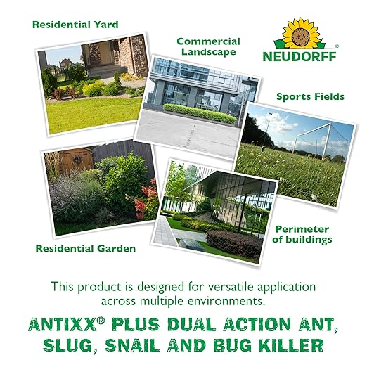 Neudorff ANTIXX Plus Ant & Insect Control Granules for Ants, Crickets, Cutworms, Earwigs, Pillbugs, Slugs, Snails and Sowbugs for Organic Gardening