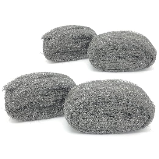 Steel Wool Fill Fabric DIY Kit, Coarse Wire Wool Hardware Cloth, Gap Blocker, Keep Mice Away from Holes/Siding/Pipeline/Vents in Garden, House, 4 Pack × 10FT | Hole Filler, Gap Blocker, Barrier, Keep Mice Away from Holes, Siding, Pipeline, Vents in Gar...
