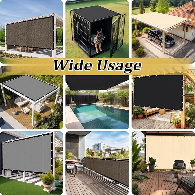 Shade&Beyond Customized Size 90% Sun Shade Cloth with Grommets, 10' X 18' Pergola Shade Cover Canopy, Mesh Tarp Sun Screens for Patio, Outdoor, Garden, Backyard GN01, Green