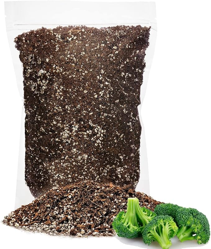 GARDENERA Premium Organic Potting Soil for Broccoli - (2 Quart Bag)