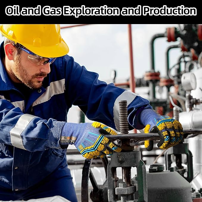 Schwer PRO-SKIN Impact Gloves with ANSI A4 Cut Reistant Protection, Flexible and Comfortable Work Gloves with Grip，Touchscreen, Used for Oil and Gas E&P，Mechanic, Construction, S, PM3900-T