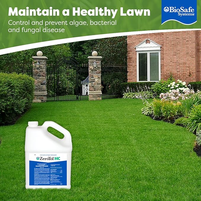 BioSafe Systems ZeroTol HC, Broad Spectrum Algaecide, Bactericide, and Fungicide, Peroxyacetic Acid, Kills Mold, Single 6200-1, 1 Gallon