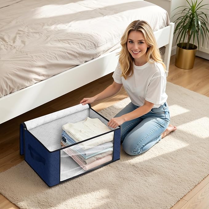 Fab totes 35L Closet Organizers, Foldable Under Bed Storage Containers