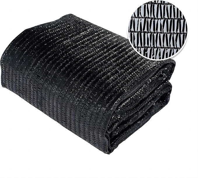 Agfabric 30% Shade Cloth 8x12ft Net Mesh Shade with Clips for Garden Patio&Plants, Black