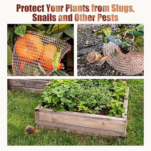 3rd Gen Copper Mesh Rodent Control Kit, 100% Pure Copper Wool for Slugs Snail Pest Bird Mice Rat Control, 3 Rolls Mesh Roll Wrap Wire with Scissors