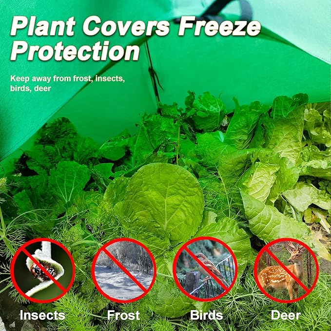 59″*59″*60″ Large Winter Plant Warm Covers with Air Hole for Raised Bed- Warm Tent Freeze Protection Humidity Domes for Germination, Seedling Propagation Protecting Plants from AnimalsV 2PCS