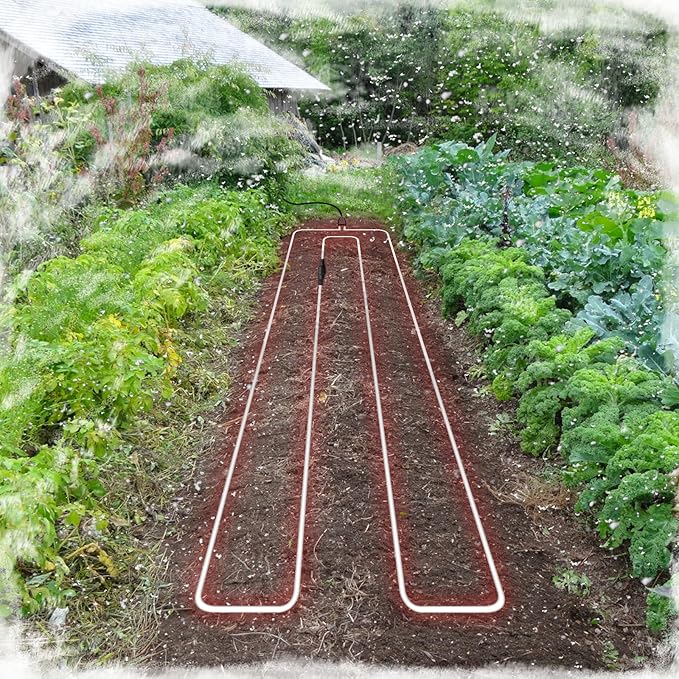 Soil Heating Cable, 26 ft Electric Warming Cable for Garden, Cold Frame, Keep Soil Warm, Easy to Store