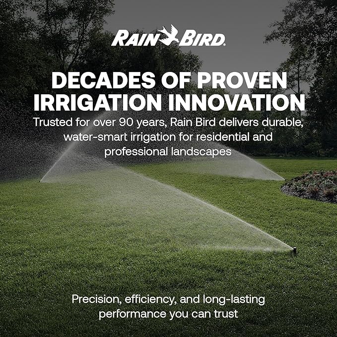Rain Bird 1804APPRS Pressure Regulated 1800 Series Dual Spray 4 Inch Pop Up Sprinkler Head, 4 Pack - Water Efficient Lawn Sprinkler with 360 Degree Pattern, 1/2 Inch NPT, Up to 15 Ft Spray Distance