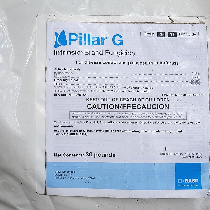 BASF Pillar G Intrinsic Granular Fungicide - Turf Disease Control - Pyraclostrobin & Triticonazole - 30 LB
