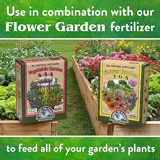 Down To Earth All Natural Fertilizers Organic Vegetable Garden - Plant Food for Vegetables, Herbs, Greens and Raised Beds 4-4-4, 40 lb
