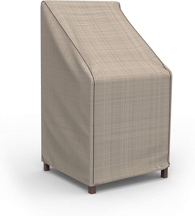 Budge P1A01PM1-2PK English Garden Patio Chair Cover, Tan Tweed