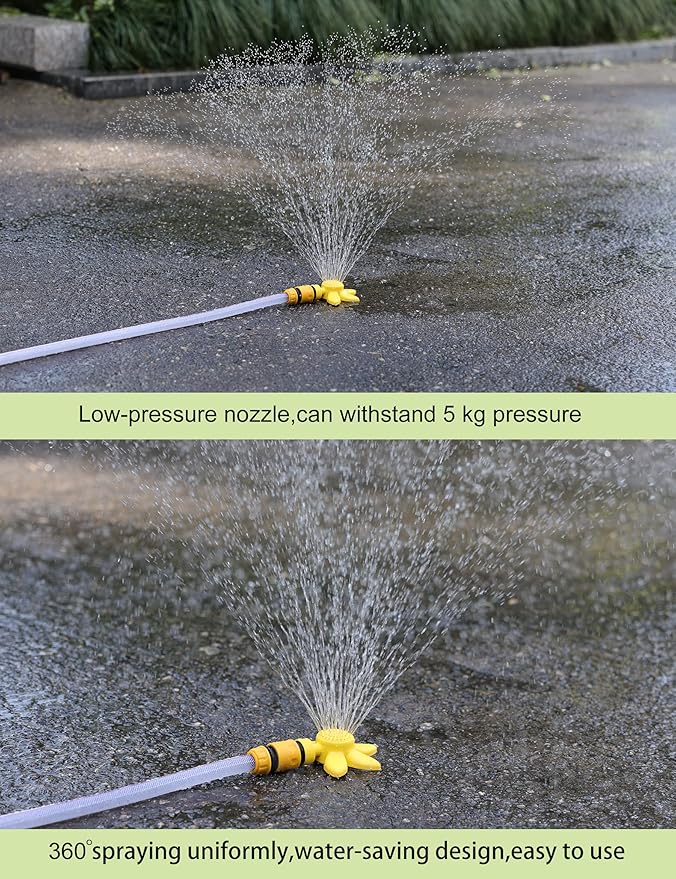 Garden Sprinklers for Small Areas Lawn Sprinkler for Small Yard Sunflower 360 Degree Metal Sprinkler Plant Watering Sprinkler Head with Gentle Water Flow for Kids Outdoor Playing