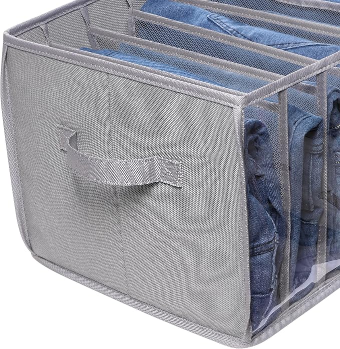 Zilink Wardrobe Clothes Organizer Pants Organizer Bins for Closet, 3 Pack
