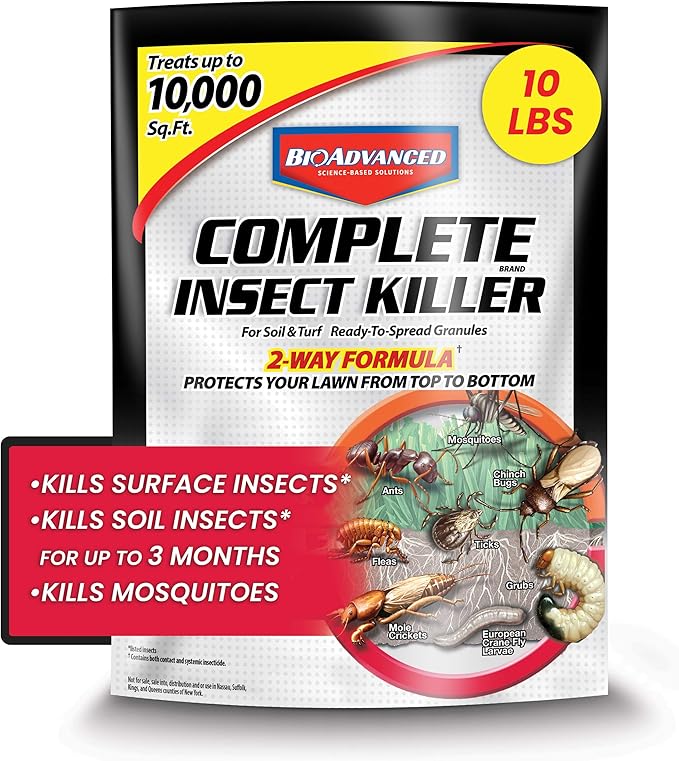 BioAdvanced Complete Brand Insect Killer for Soil and Turf, Granules, 10 lb, Pest Control, Outdoor Ant Killer