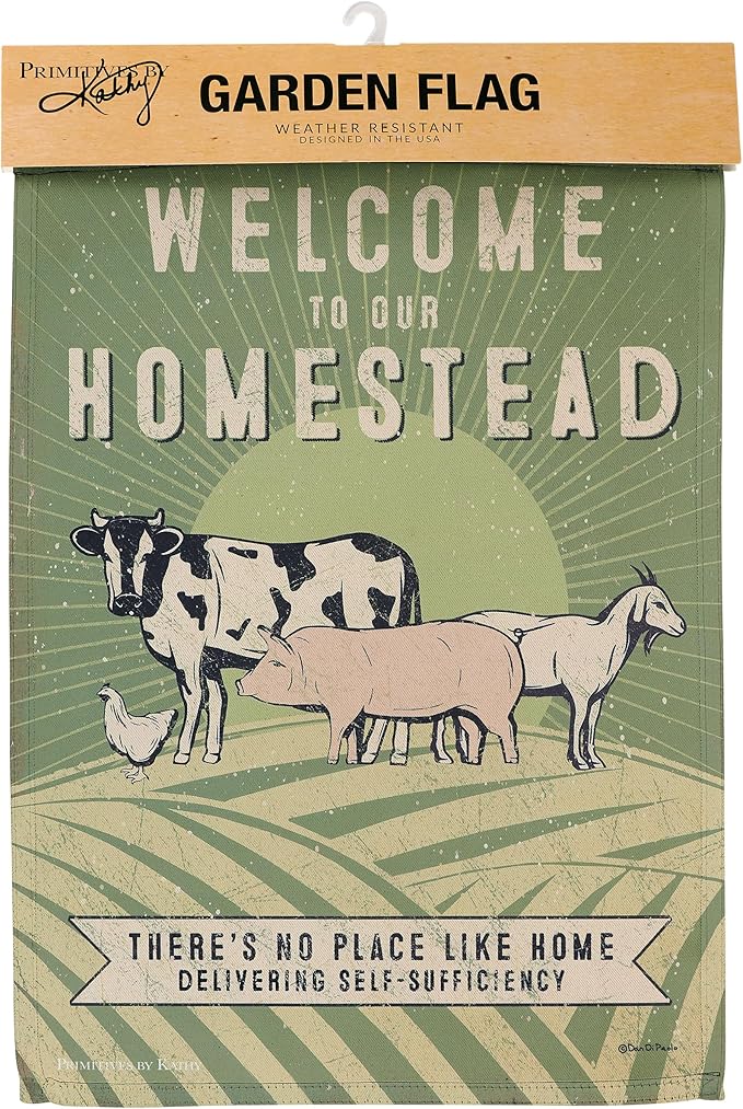 Primitives by Kathy Decorative Double-Sided Garden Flag - Homestead