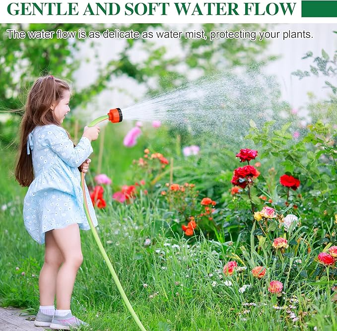 Dreyoo 2000 Holes Gardening Watering Nozzle for Outdoor Garden, 11 Gpm Garden Shower Sprayer Compatible with Hose Nozzles, Plastic Nozzle for Outdoor Watering Flowers, Vegetables, Plants(2 Pack)