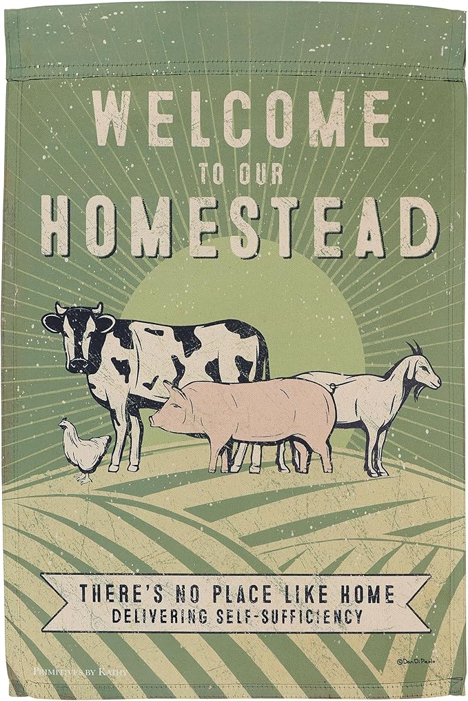Primitives by Kathy Decorative Double-Sided Garden Flag - Homestead