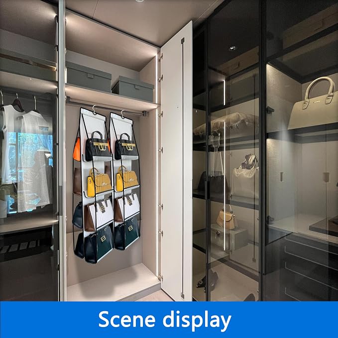 Purse Organizer for Closet, Heavy Duty Hanging Handbag Storage