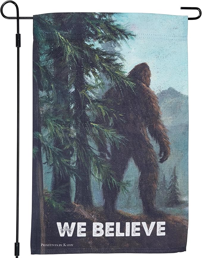 Primitives by Kathy Decorative Double-Sided Garden Flag - We Believe Bigfoot