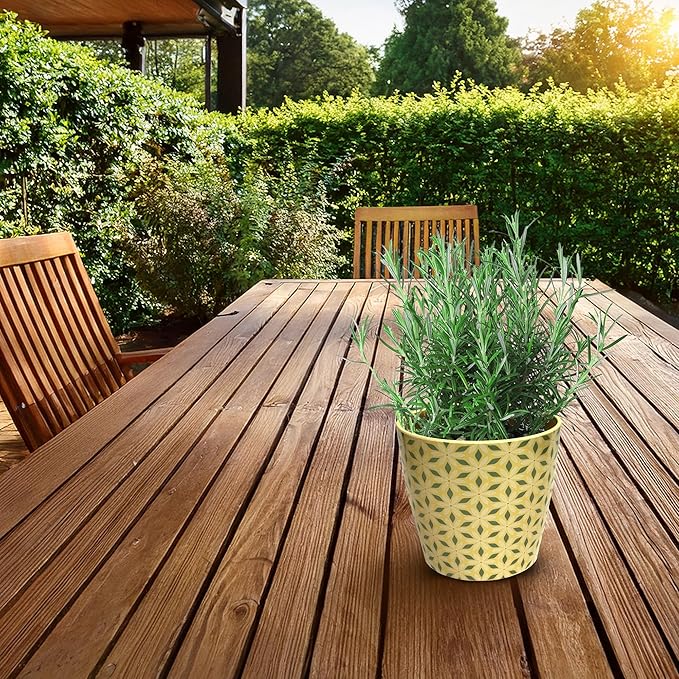 7” Self-Watering Pot – Eco-Friendly Bamboo Planter, Biodegradable & Plastic-Free, Indoor/Outdoor Plant Pot with Built-in Water Well for Healthy Root Growth