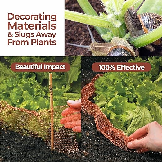 Copper Mesh Roll for Rodent Control | 4 Inch x 16 Feet | Pack of 2 Rustproof Copper Mesh | Rodent Bat and Snail Barrier | Hole Blocker for Gardening Pipes and Water Openings | Includes Scissor