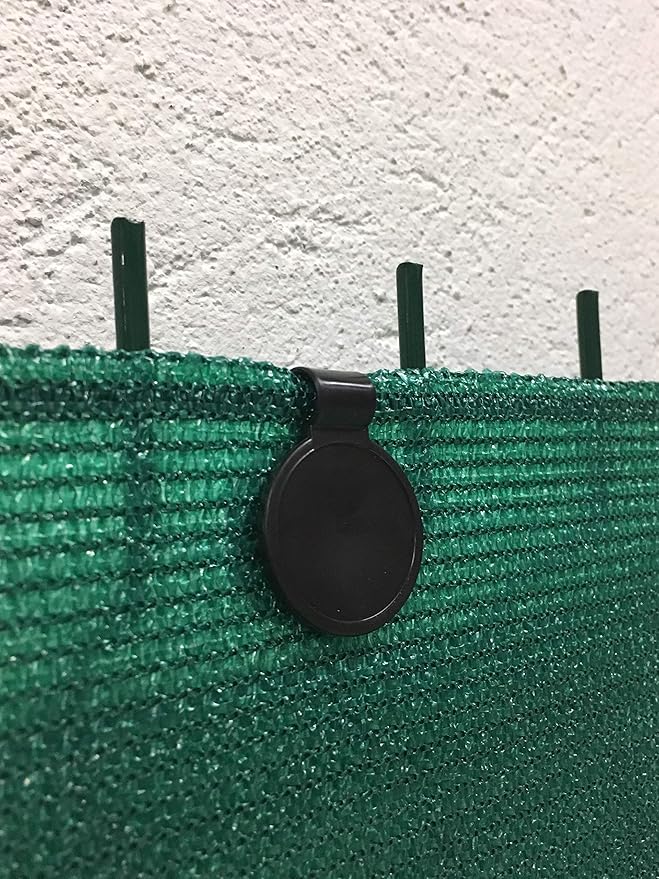 Plastic Clips for Garden Privacy net, Windscreen, Shade Cloth | UV Treated, 60 Pack, Color Black.