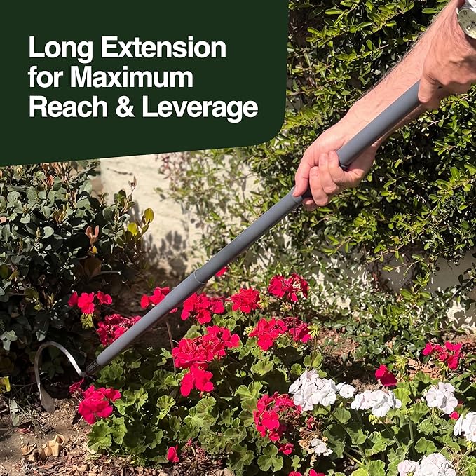 Rocklin Industry Cobra Hook 3-in-1 (24"/40"/57") Cultivator, Heavy-Duty Garden Hand Tool for Weeding, Digging & Soil Loosening – Three Lengths, Stainless Steel Blade, Ergonomic Grip