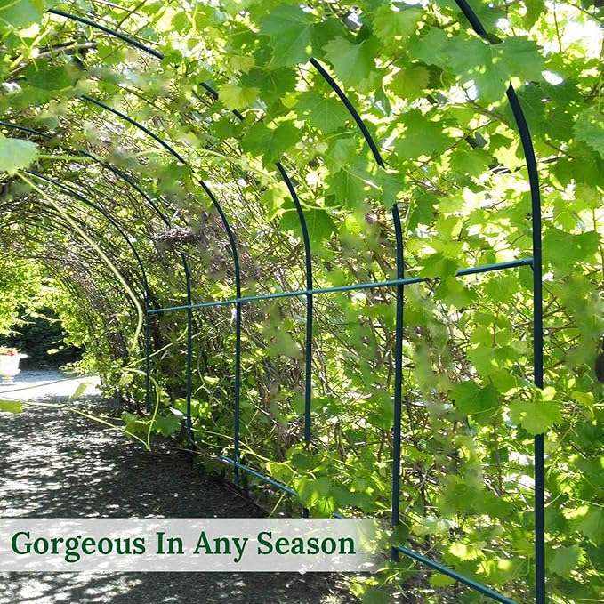 Strong Camel Steel Garden Arch Metal Garden Arch Multi-Size Climbing Plants Arch Arbor (19.6'x 7' x 7.2')