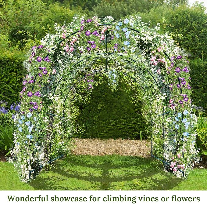 Strong Camel Steel Garden Arch Multi-Size Wedding Garden Bridal Party Decoration Arbor (13'x 7' x 7.2')
